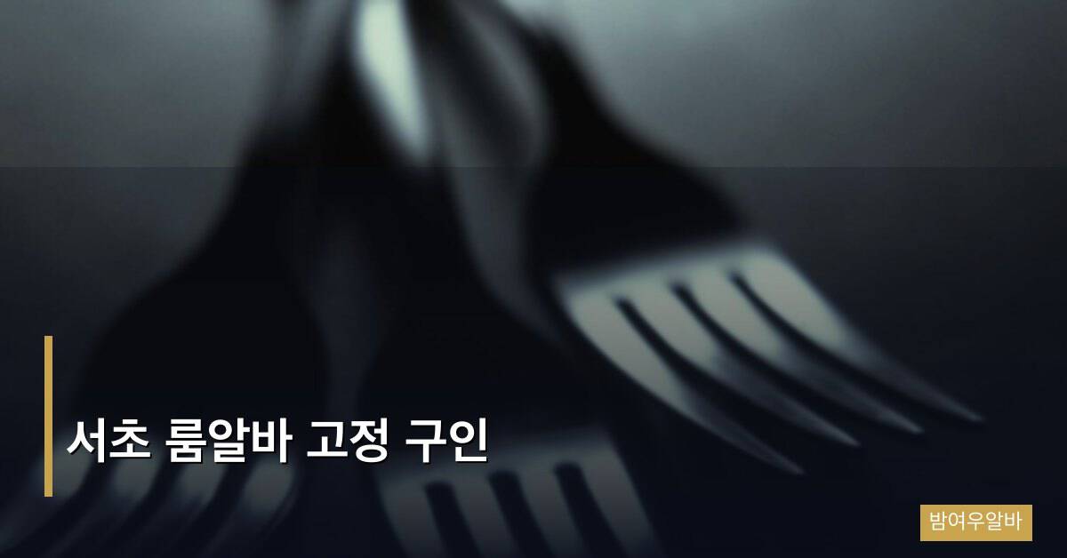 서초 룸알바 고정 구인