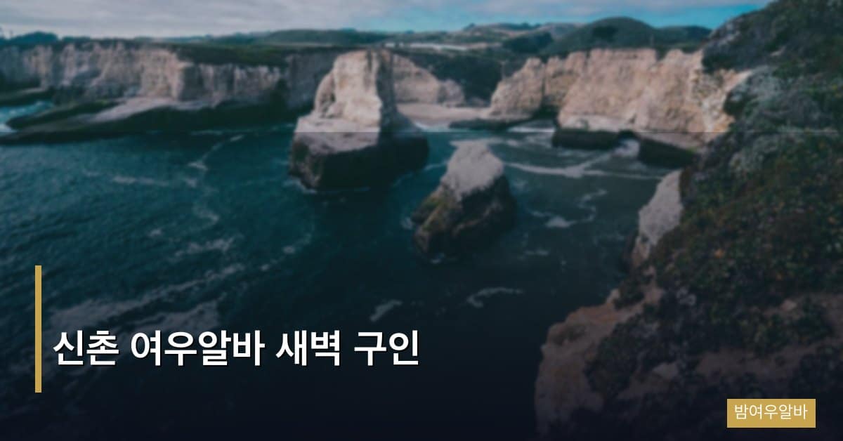 신촌 여우알바 새벽 구인