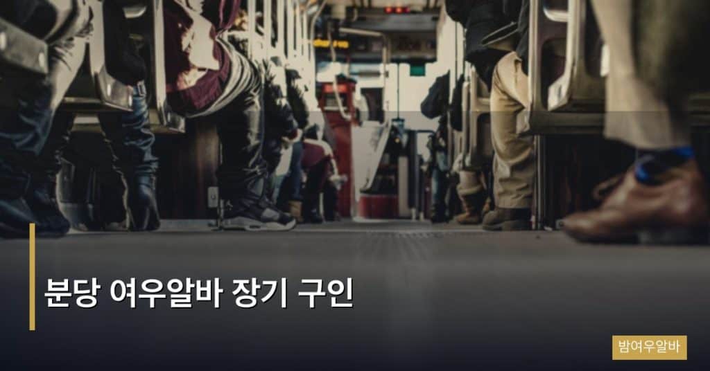 분당 여우알바 장기 구인