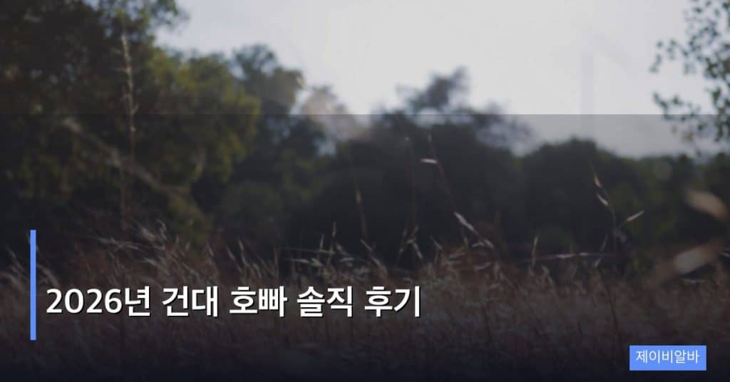 2026년 건대 호빠 솔직 후기