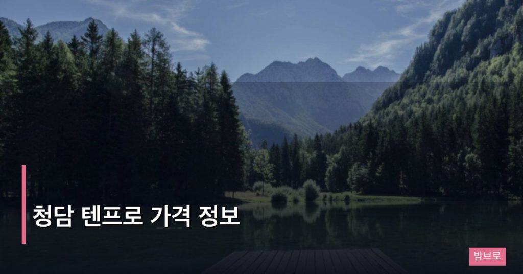 청담 텐프로 가격 정보