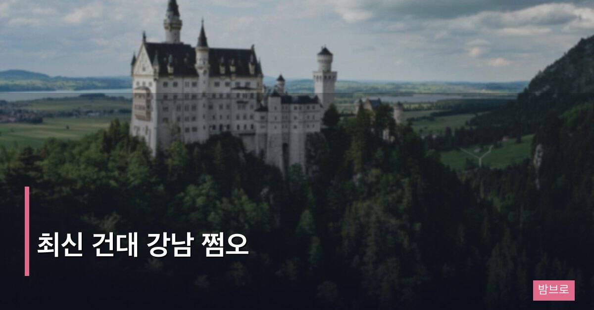 최신 건대 강남 쩜오