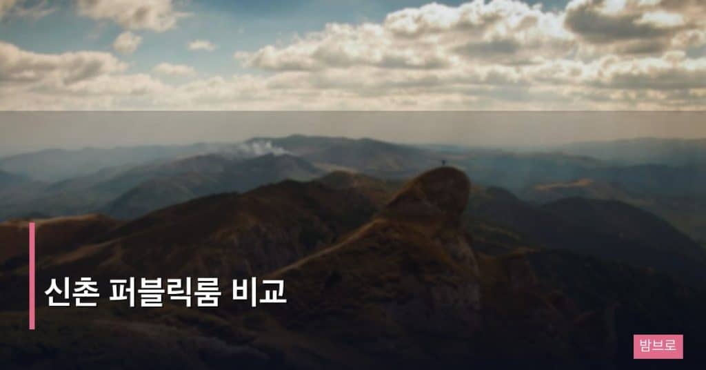 신촌 퍼블릭룸 비교