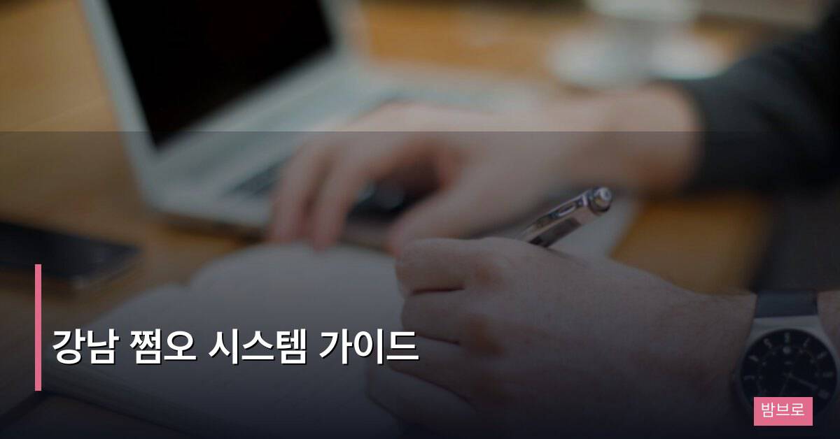 강남 쩜오 시스템 가이드