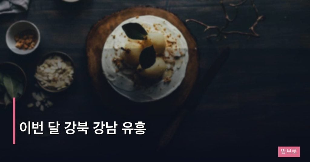 이번 달 강북 강남 유흥