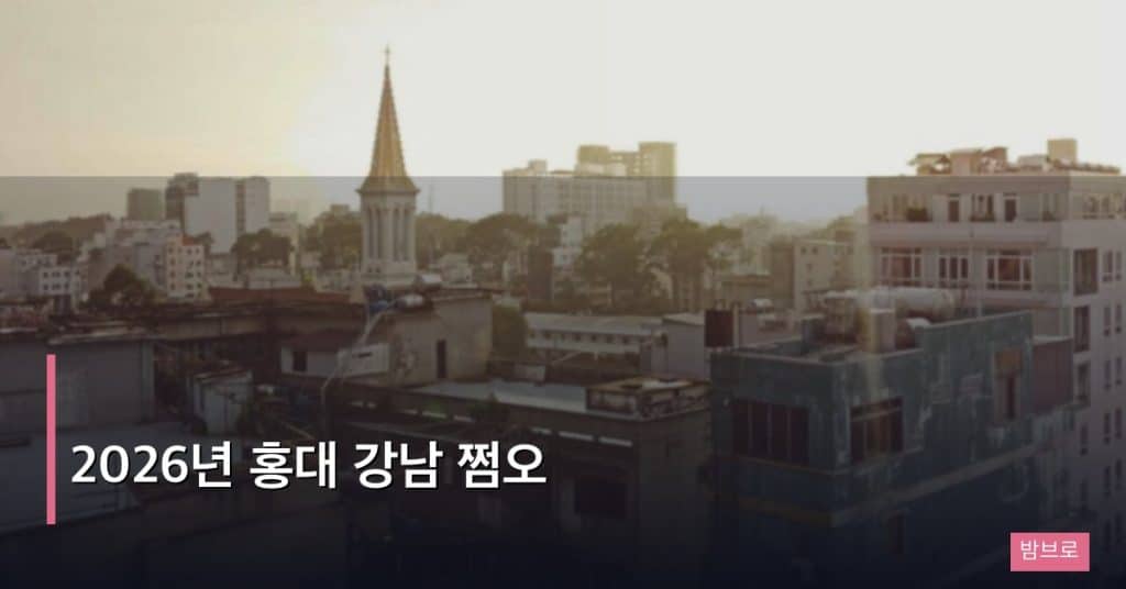 2026년 홍대 강남 쩜오