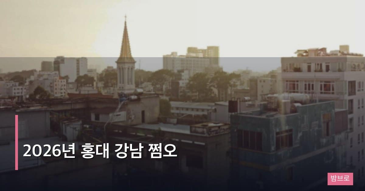 2026년 홍대 강남 쩜오