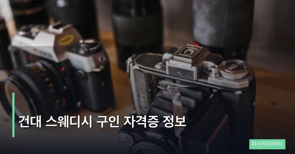 건대 스웨디시 구인 자격증 정보